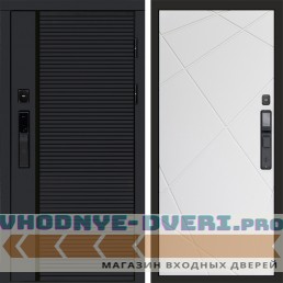 Входная дверь  Smart (Смарт) Black Line Лучи белый